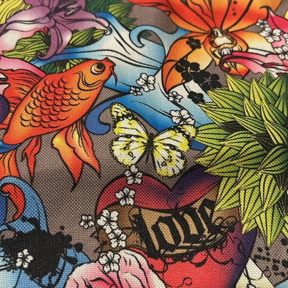 Tropical Print Draw String Backpack with String Straps NWOT PURSE-SALE was $15 - Picture 5 of 9